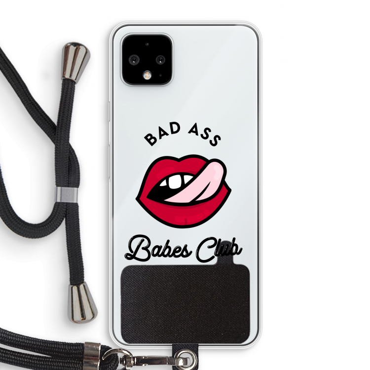 Badass Babes Club: Pixel 4 XL Transparant Hoesje met koord