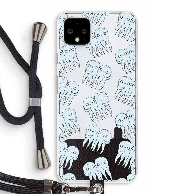 Octopussen: Pixel 4 XL Transparant Hoesje met koord