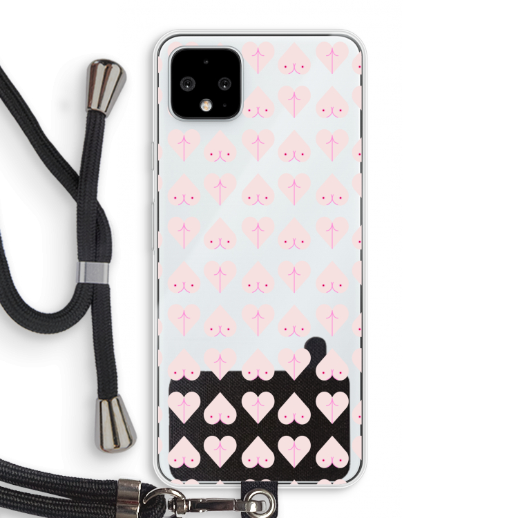 Ass 'n Titties: Pixel 4 XL Transparant Hoesje met koord