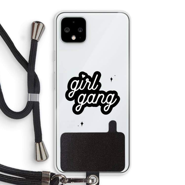 Girl Gang: Pixel 4 XL Transparant Hoesje met koord