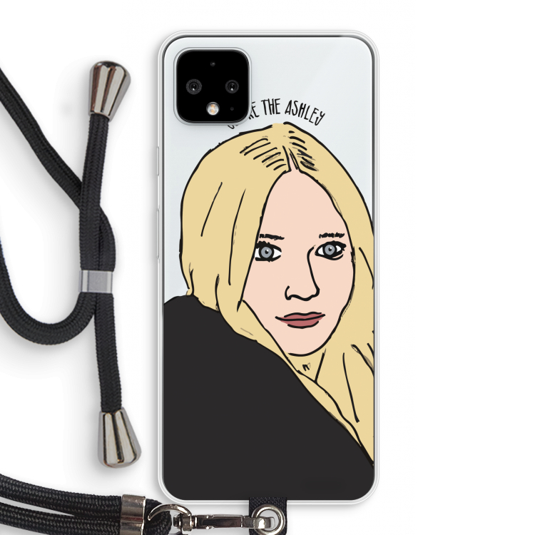 Ashley: Pixel 4 XL Transparant Hoesje met koord