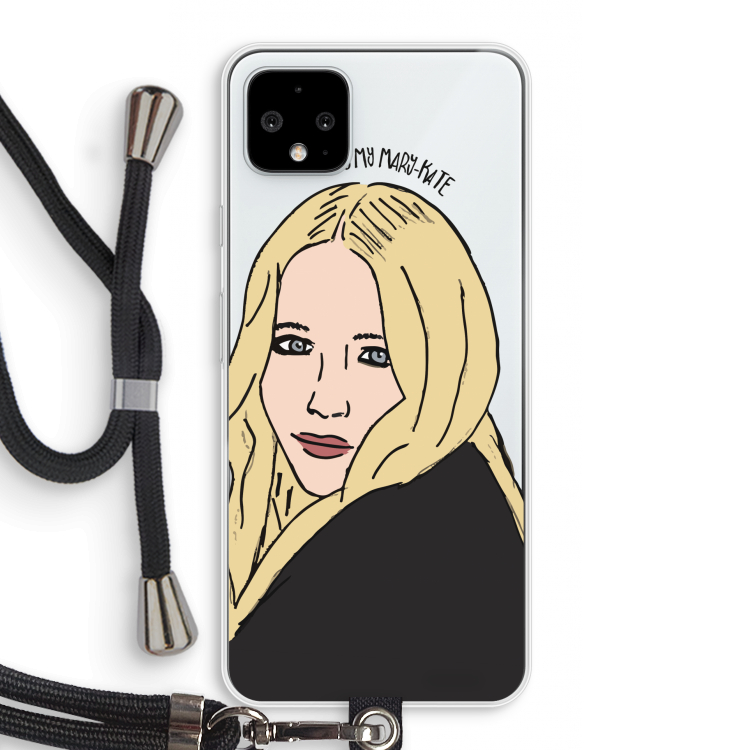 Mary Kate: Pixel 4 XL Transparant Hoesje met koord