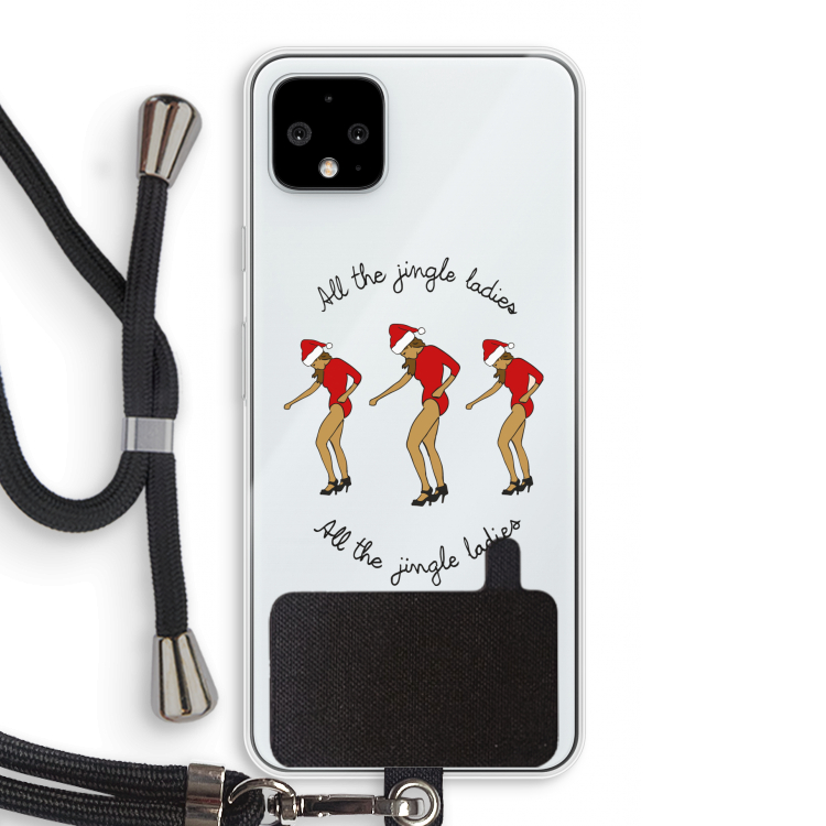 Jingle Ladies: Pixel 4 XL Transparant Hoesje met koord