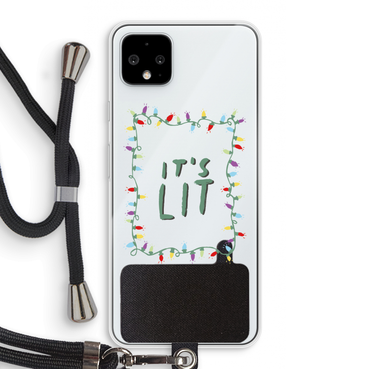 It's Lit: Pixel 4 XL Transparant Hoesje met koord