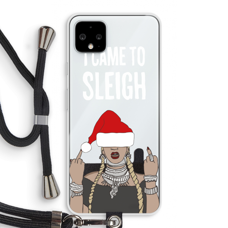 Came To Sleigh: Pixel 4 XL Transparant Hoesje met koord