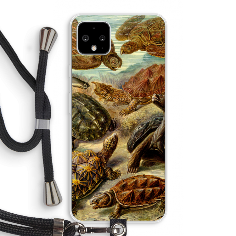 Haeckel Chelonia: Pixel 4 XL Transparant Hoesje met koord