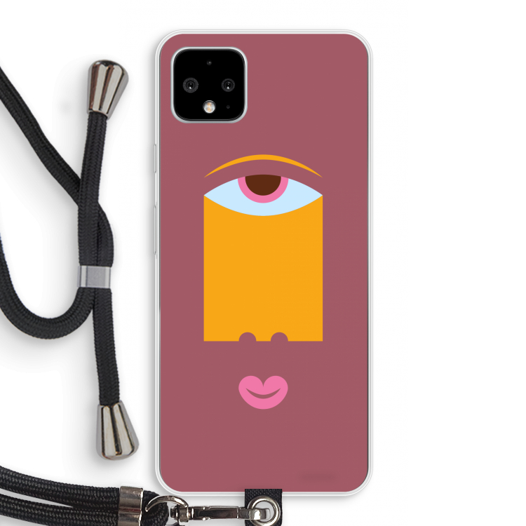 Mono V: Pixel 4 XL Transparant Hoesje met koord