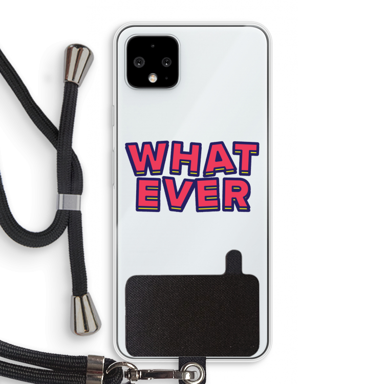 Whatever: Pixel 4 XL Transparant Hoesje met koord