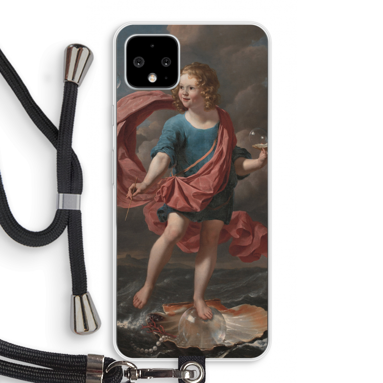 Soap Bubbles: Pixel 4 XL Transparant Hoesje met koord