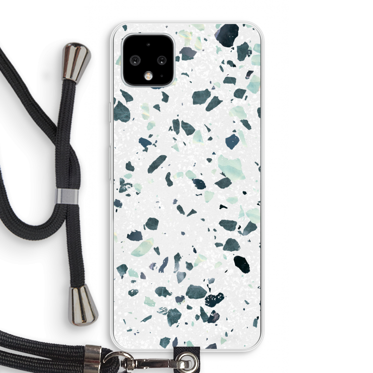 Terrazzo N°2: Pixel 4 XL Transparant Hoesje met koord