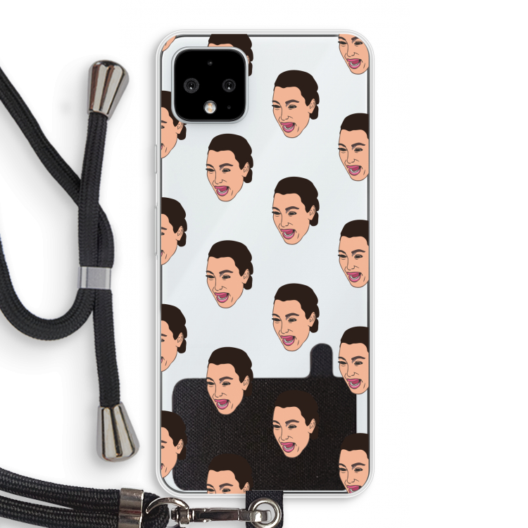 Ugly Cry Call: Pixel 4 XL Transparant Hoesje met koord