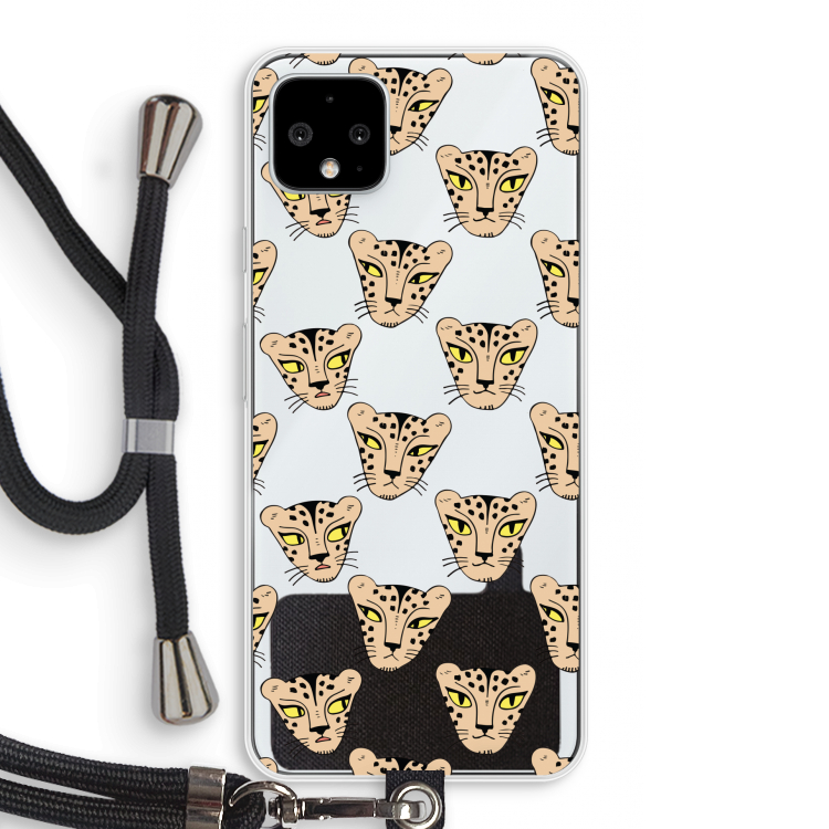 Tijger: Pixel 4 XL Transparant Hoesje met koord