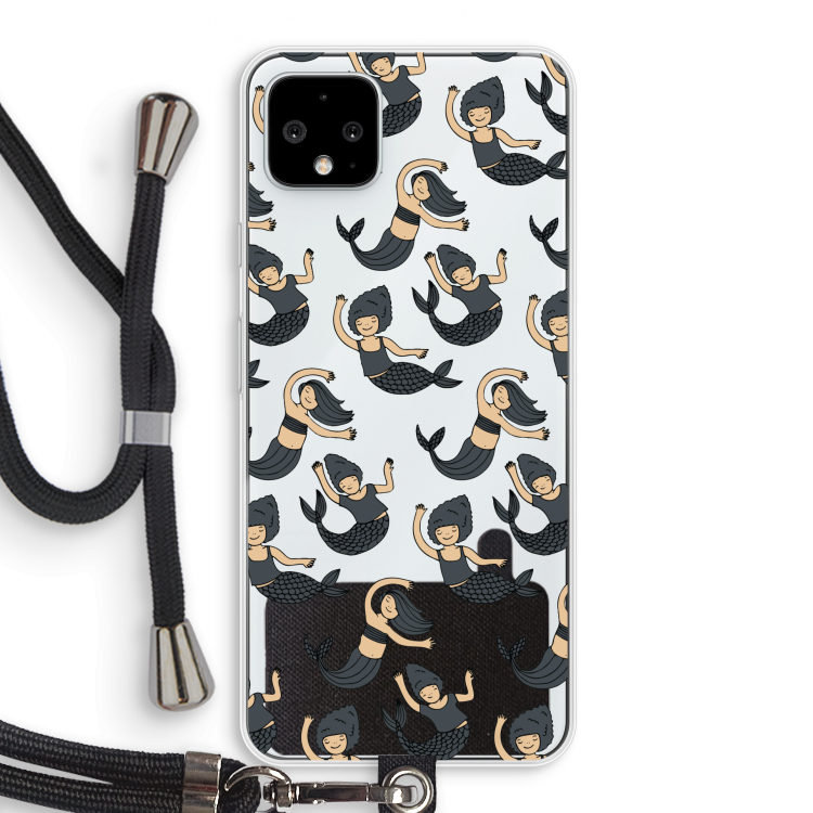 Zeemeermin: Pixel 4 XL Transparant Hoesje met koord
