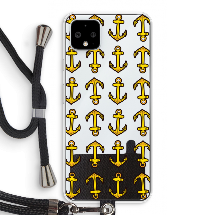 Musketon Anchor: Pixel 4 XL Transparant Hoesje met koord
