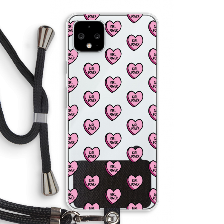 GIRL POWER: Pixel 4 XL Transparant Hoesje met koord