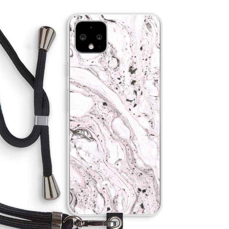 Mengelmoes: Pixel 4 XL Transparant Hoesje met koord