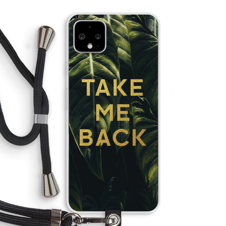 Take me back: Pixel 4 XL Transparant Hoesje met koord