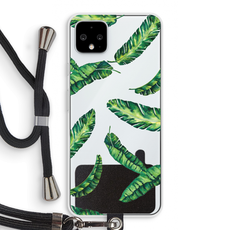 Lange bladeren: Pixel 4 XL Transparant Hoesje met koord