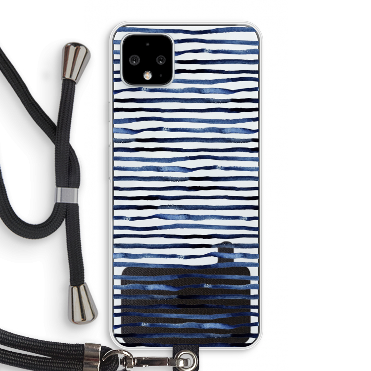 Verrassende lijnen: Pixel 4 XL Transparant Hoesje met koord