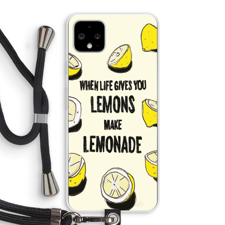 Lemonade: Pixel 4 XL Transparant Hoesje met koord