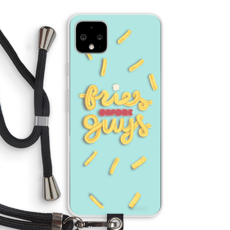 Always fries: Pixel 4 XL Transparant Hoesje met koord
