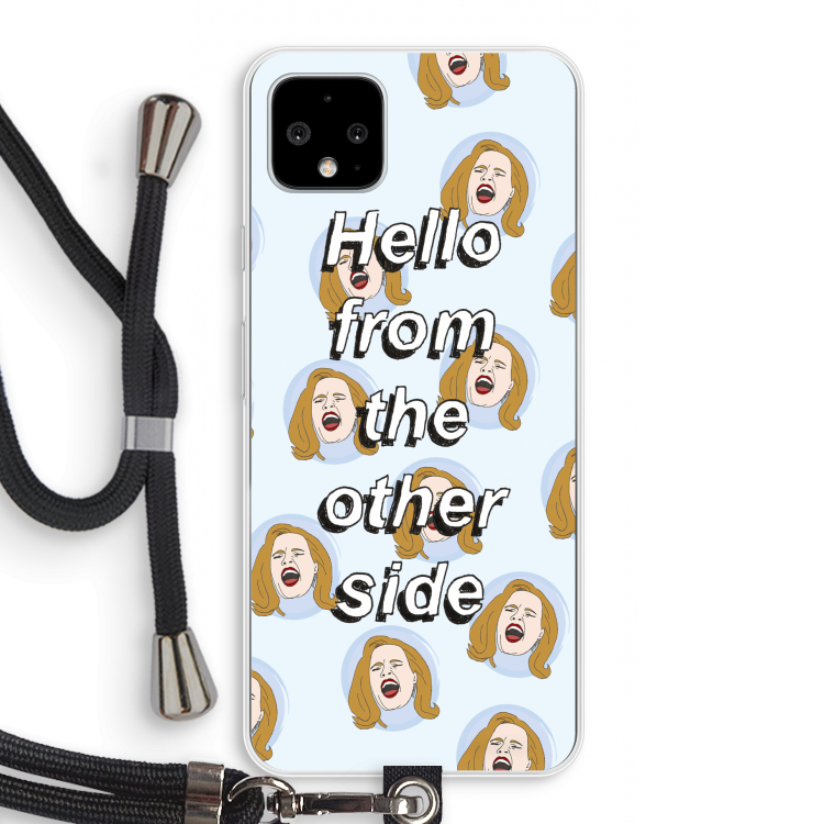 Hello: Pixel 4 XL Transparant Hoesje met koord