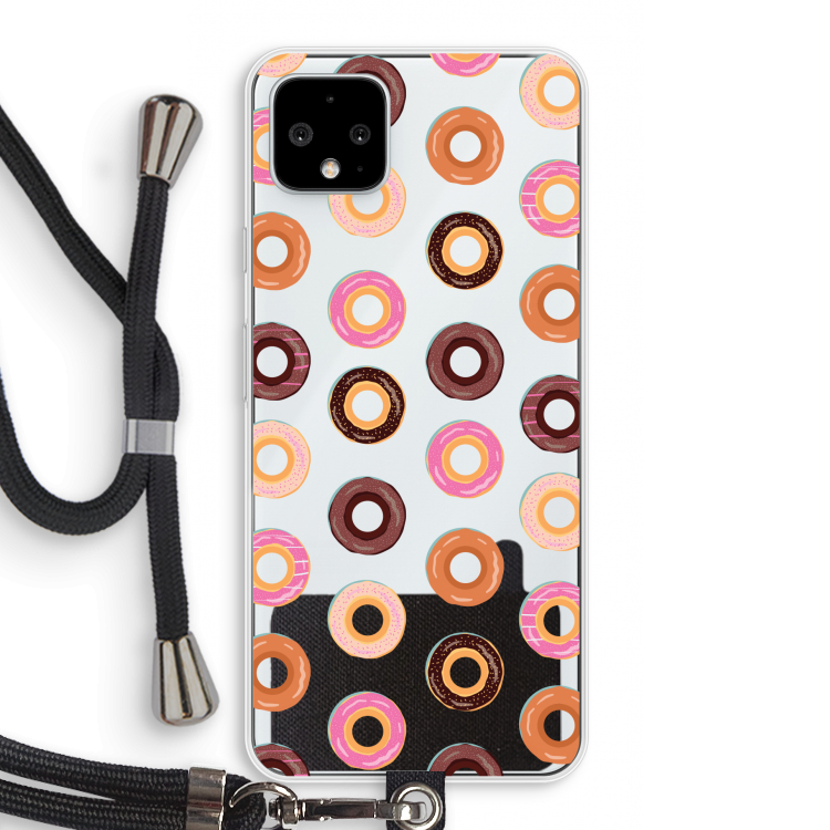 Donuts: Pixel 4 XL Transparant Hoesje met koord