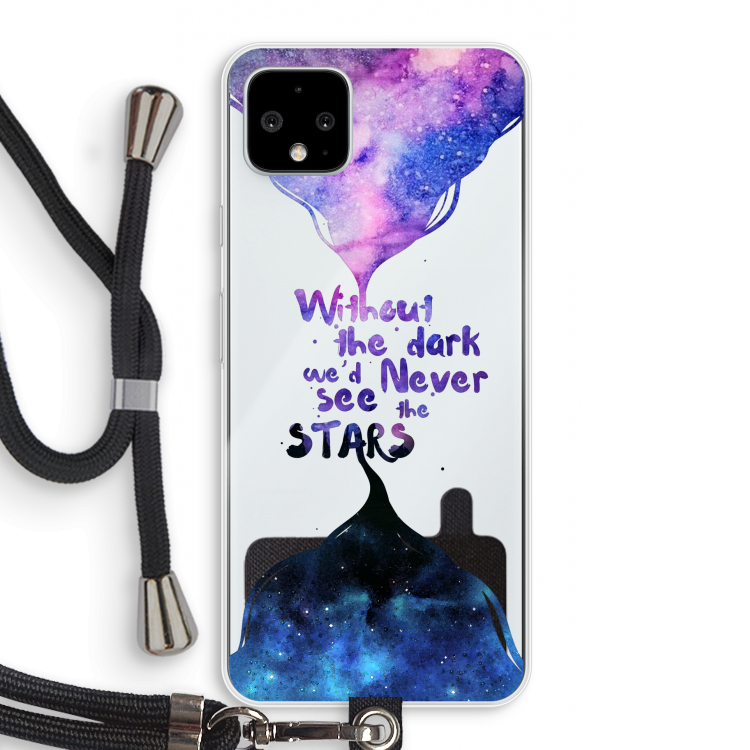 Stars quote: Pixel 4 XL Transparant Hoesje met koord