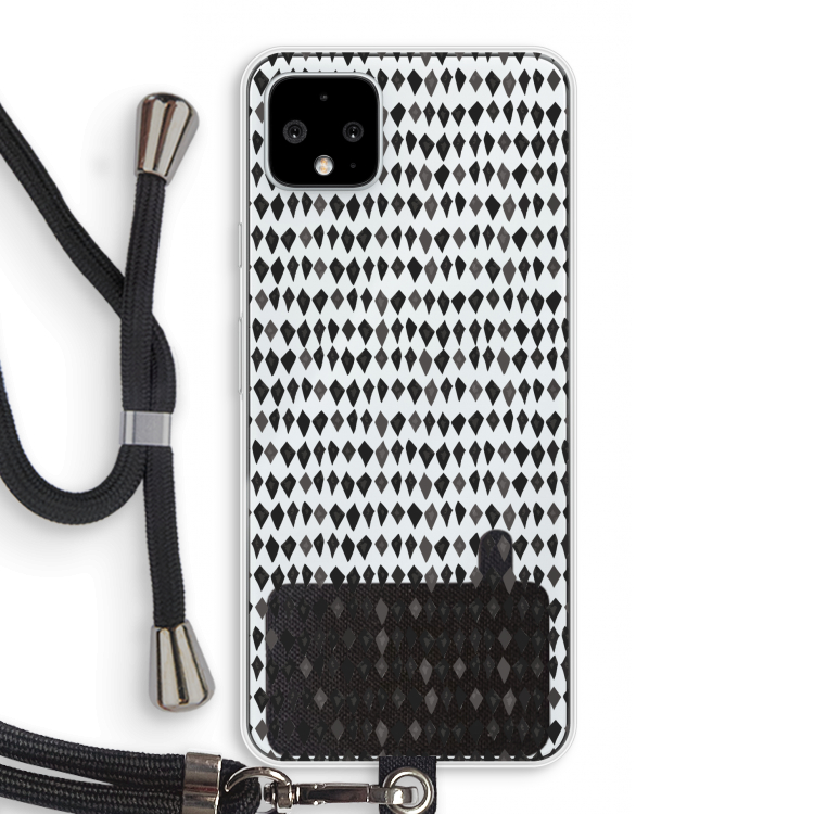 Crazy shapes: Pixel 4 XL Transparant Hoesje met koord