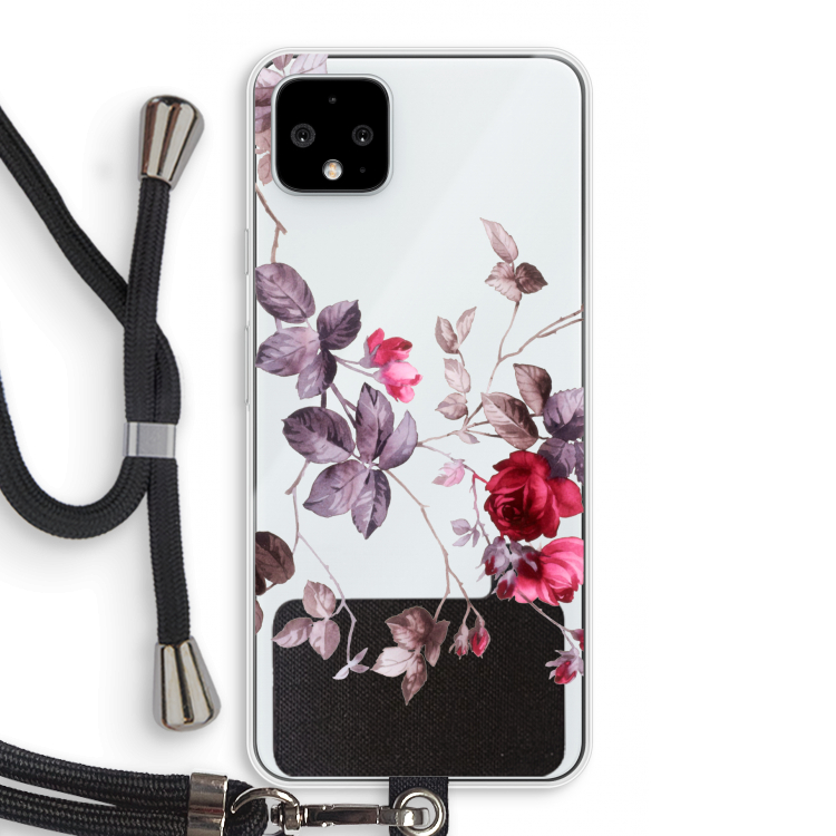 Mooie bloemen: Pixel 4 XL Transparant Hoesje met koord