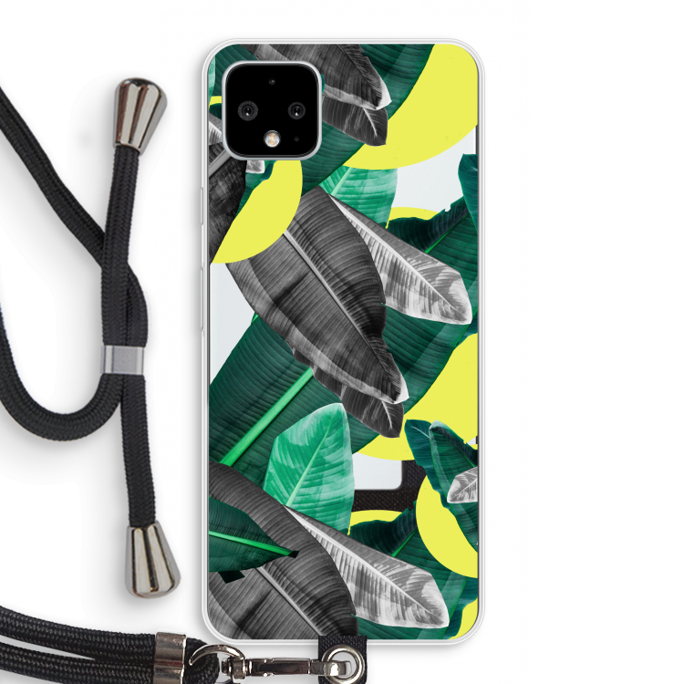 Fantasie jungle: Pixel 4 XL Transparant Hoesje met koord