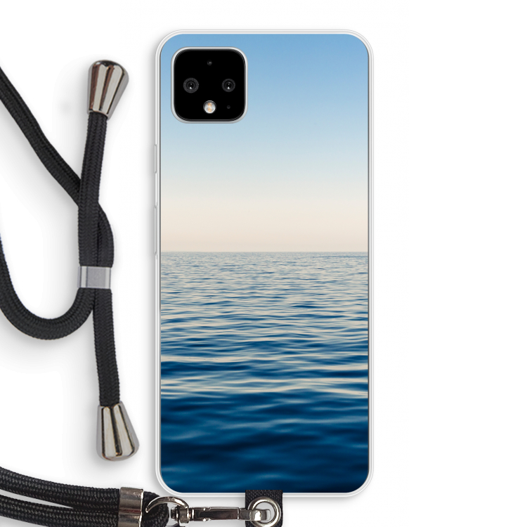 Water horizon: Pixel 4 XL Transparant Hoesje met koord