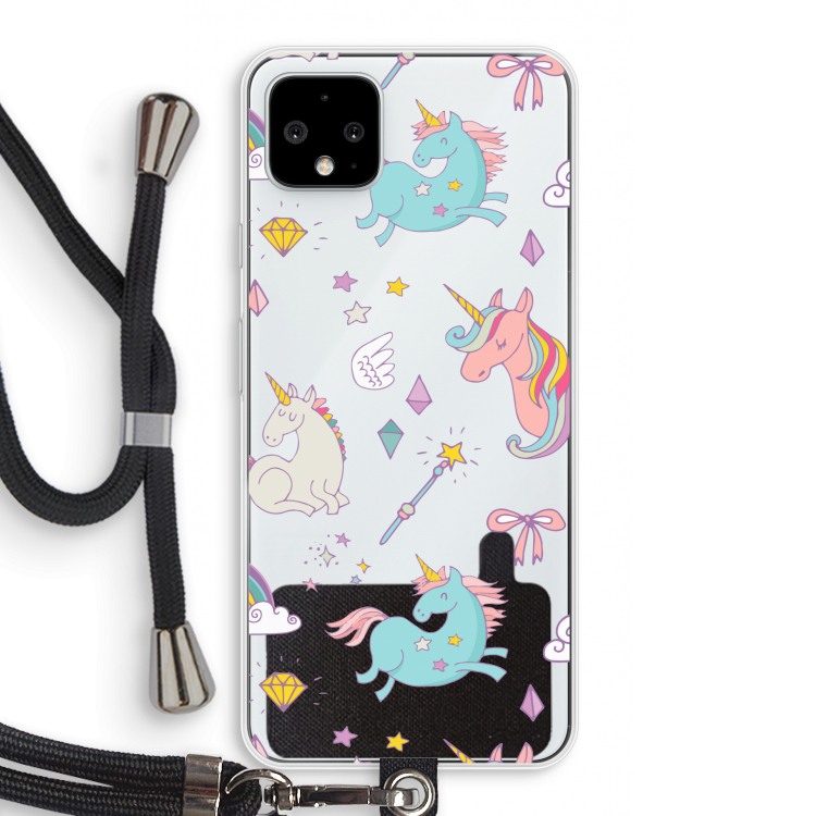 Fantasiewereld: Pixel 4 XL Transparant Hoesje met koord