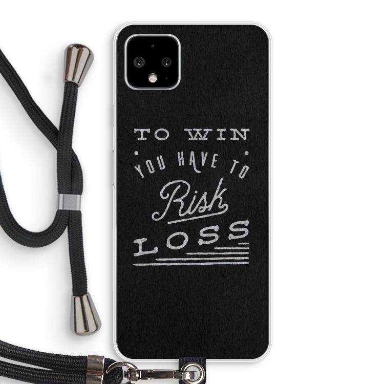 Risk loss: Pixel 4 XL Transparant Hoesje met koord