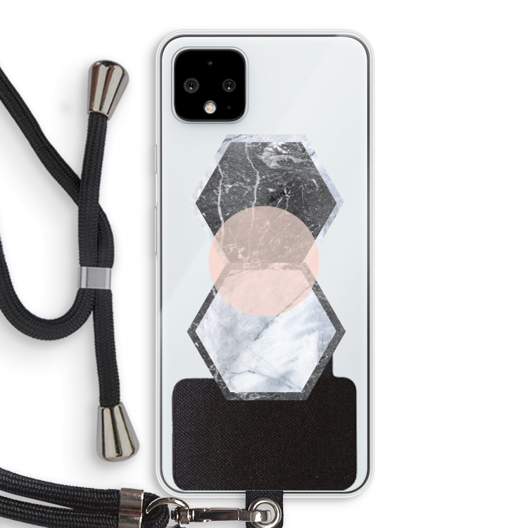 Creatieve toets: Pixel 4 XL Transparant Hoesje met koord