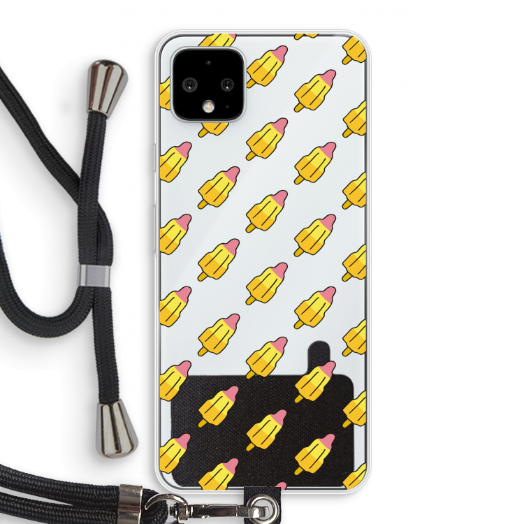 Waterijsjes: Pixel 4 XL Transparant Hoesje met koord