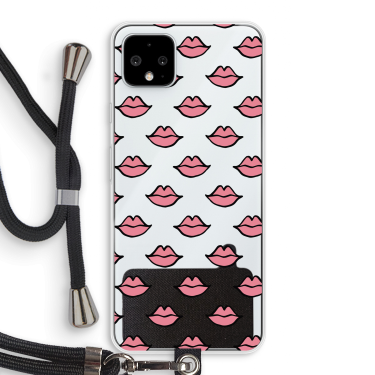 Lipjes: Pixel 4 XL Transparant Hoesje met koord