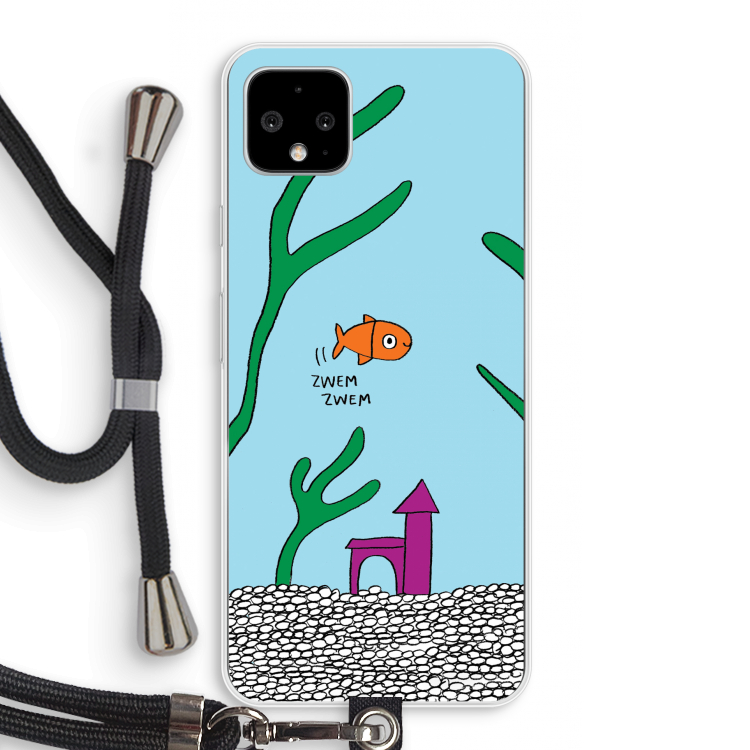 Aquarium: Pixel 4 XL Transparant Hoesje met koord