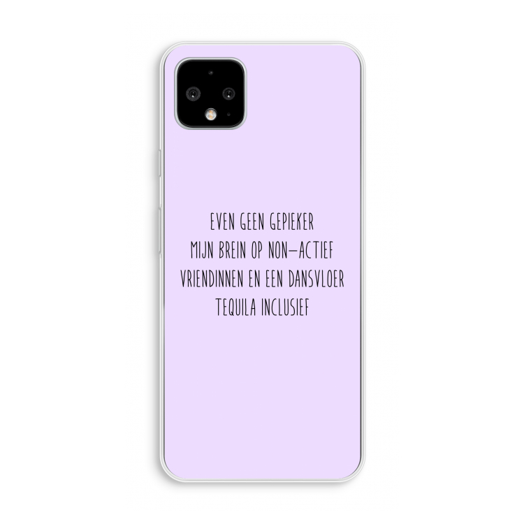 Tequila: Pixel 4 XL Transparant Hoesje