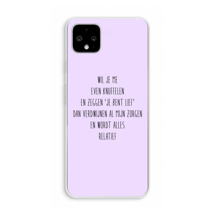 Relatief: Pixel 4 XL Transparant Hoesje
