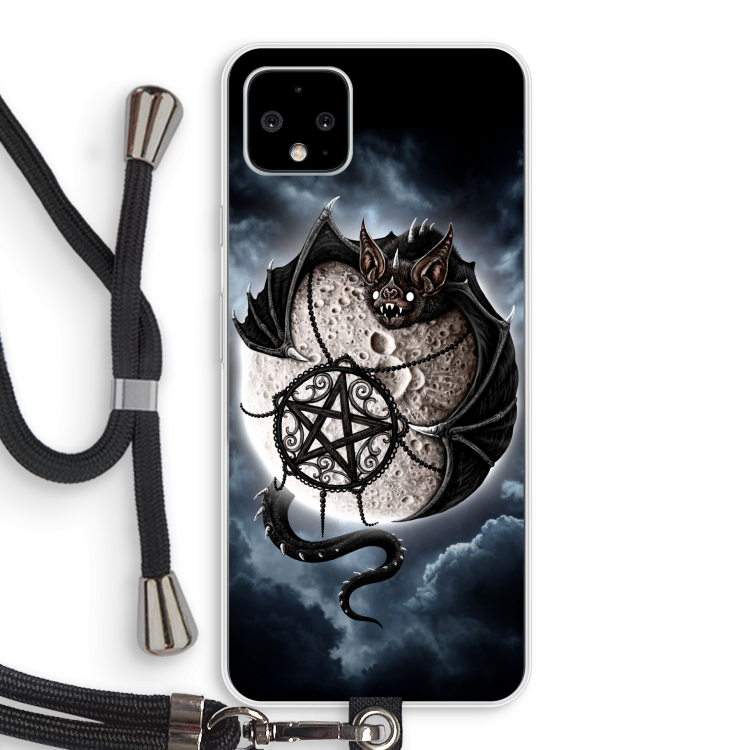 Volle maan: Pixel 4 XL Transparant Hoesje met koord
