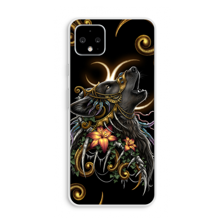 Huilende Wolf: Pixel 4 XL Transparant Hoesje