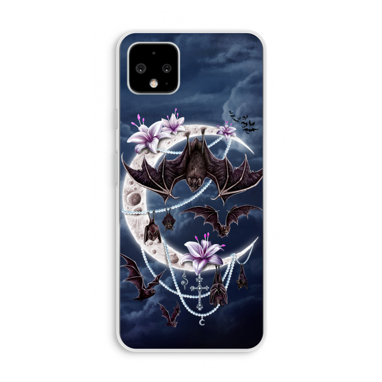 Vleermuizen Maan: Pixel 4 XL Transparant Hoesje