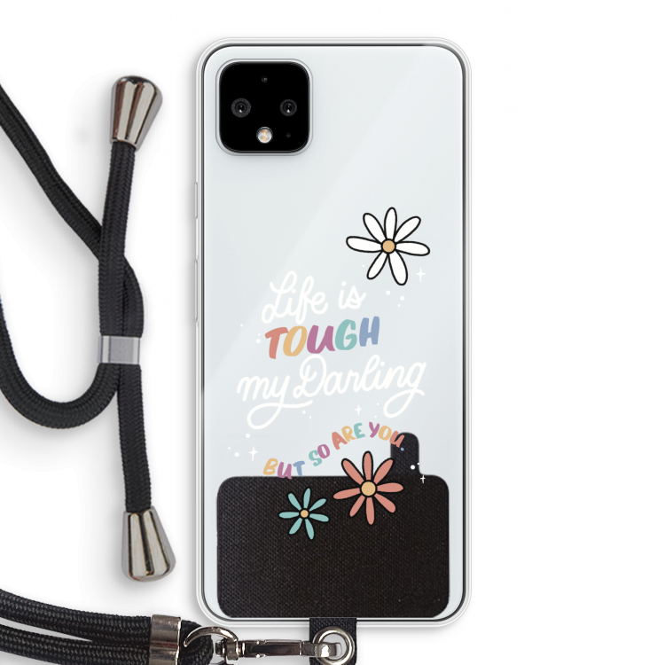 Tough Life: Pixel 4 XL Transparant Hoesje met koord