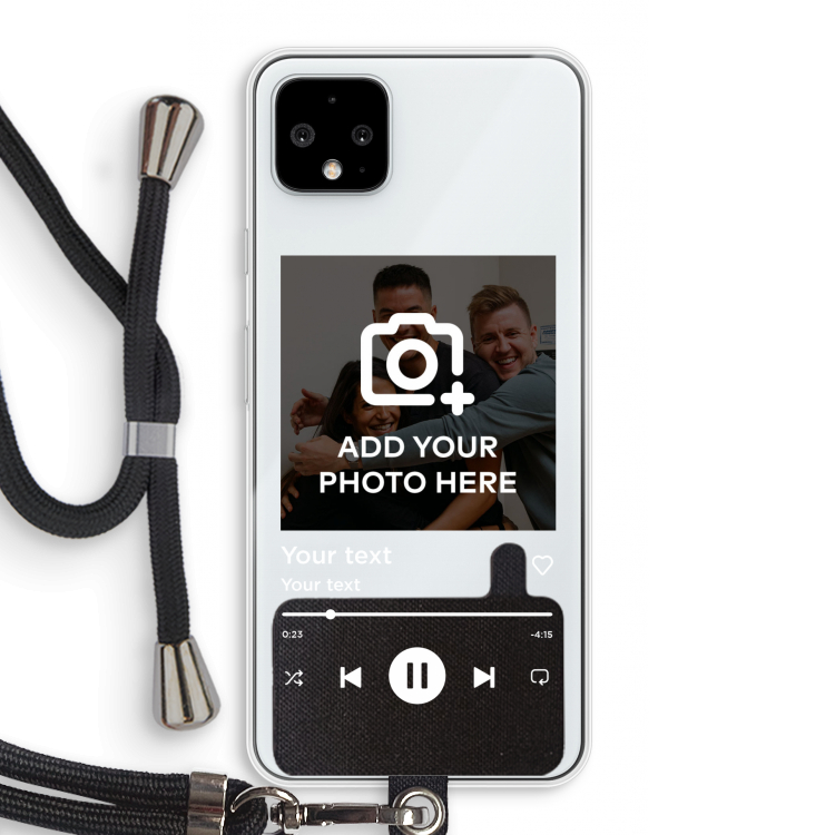 Music Player: Pixel 4 XL Transparant Hoesje met koord