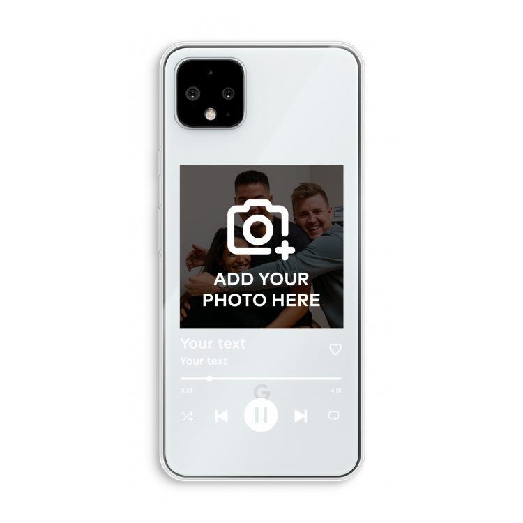 Music Player: Pixel 4 XL Transparant Hoesje