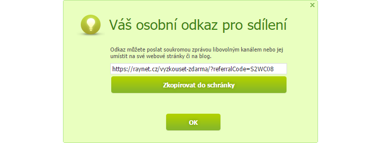 Osobní odkaz pro sdílení Osobní odkaz pro sdílení