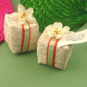 palm leaf gift box basket