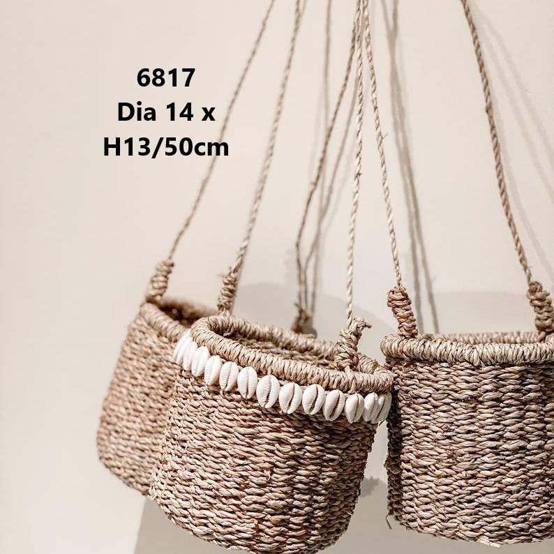 Giỏ cói trồng cây