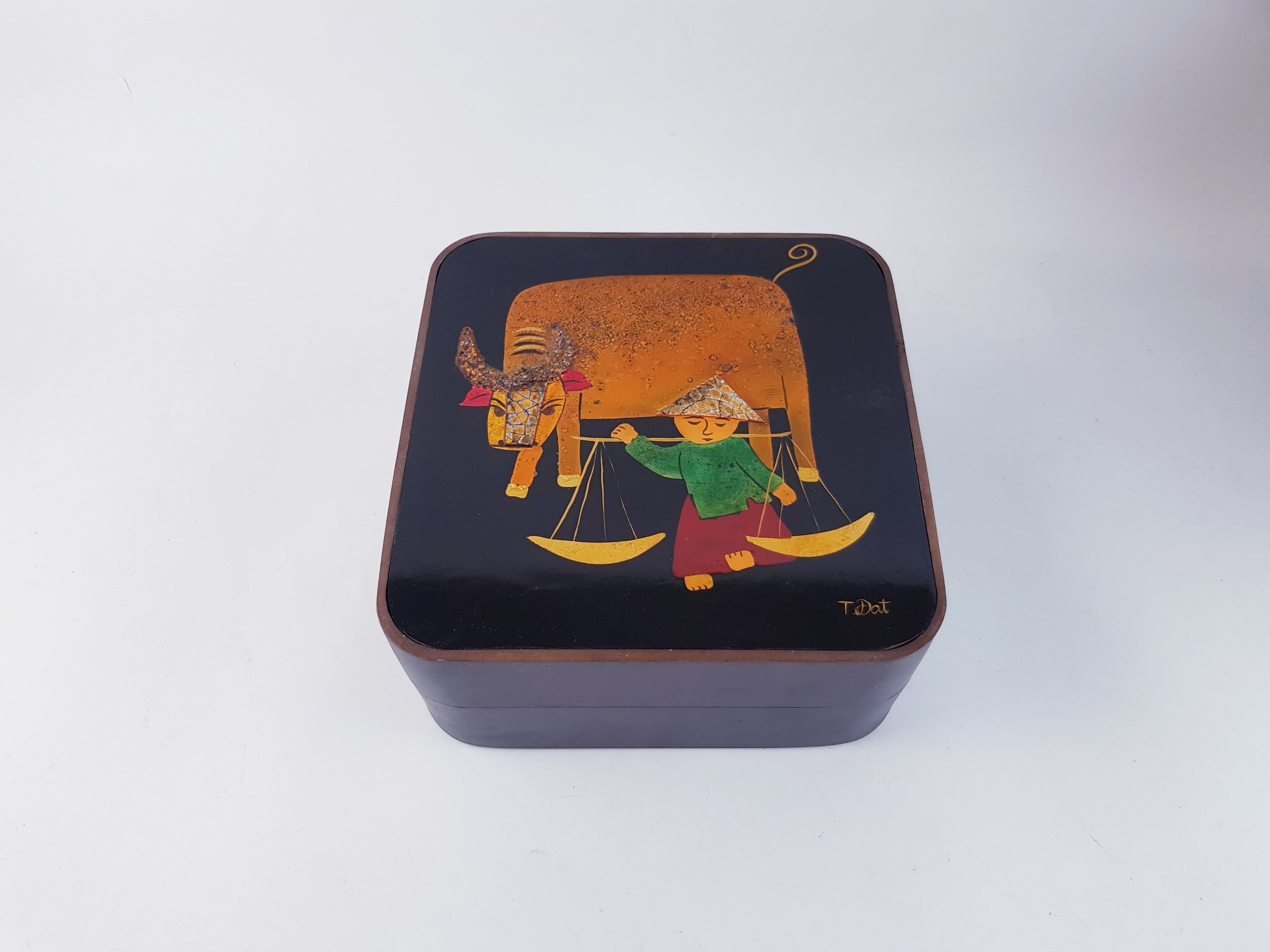 Hộp Gỗ Nắp Sơn Mài - Image 3